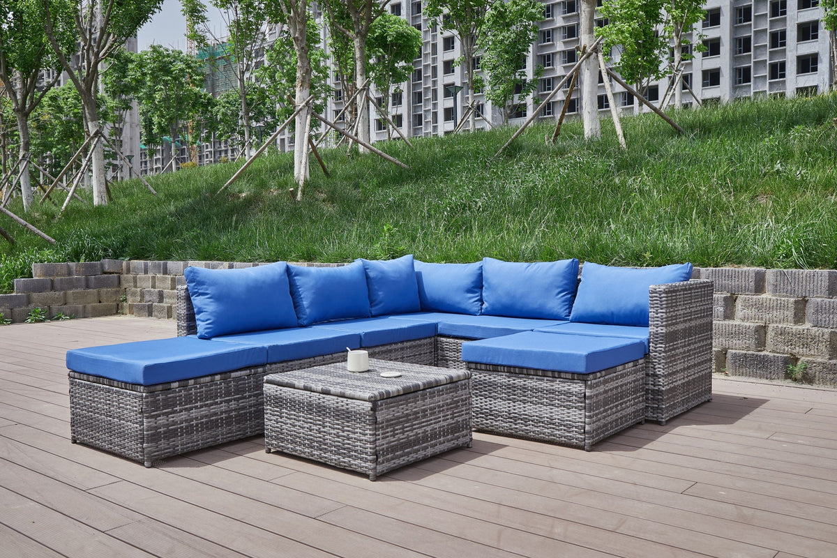 Stylish Outdoor Patio Sofa and Thick Cushion Set