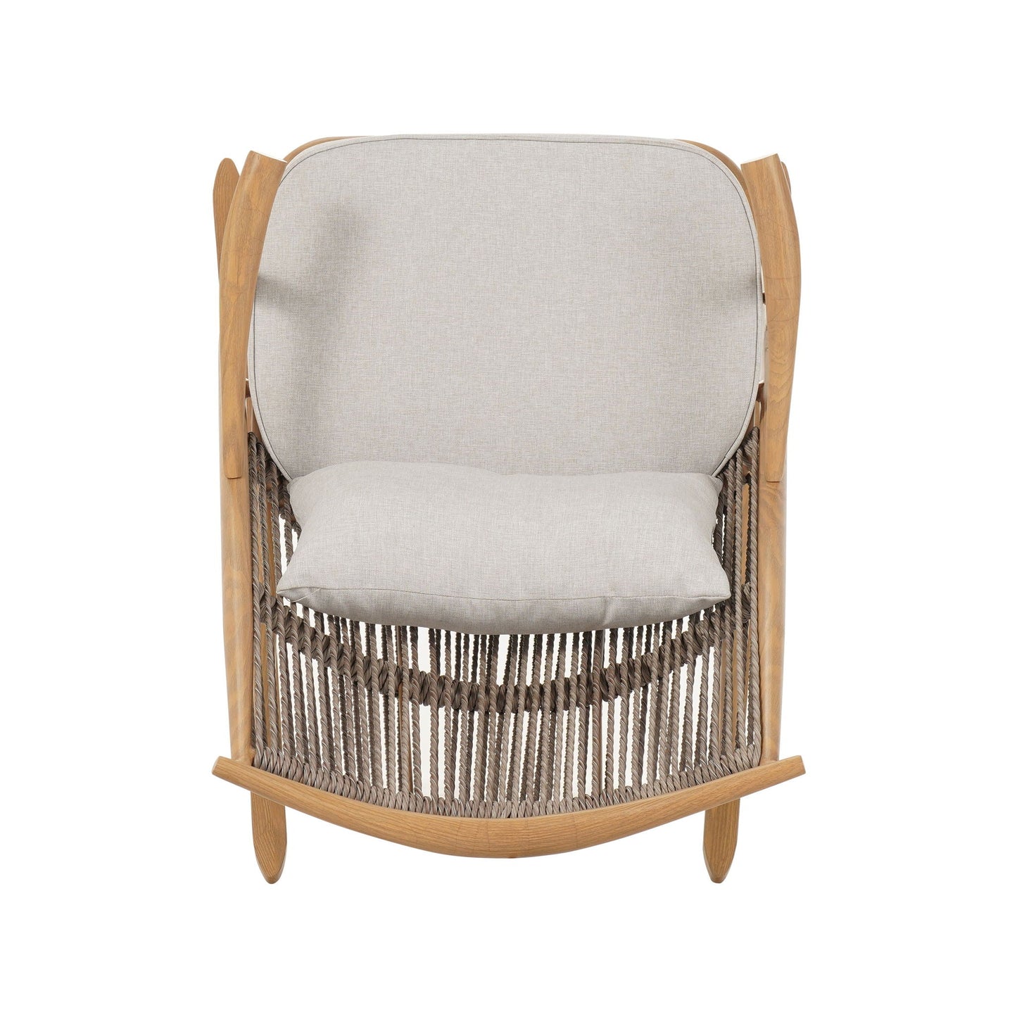 Elegant Outdoor Rocking Chair And Maple Finish