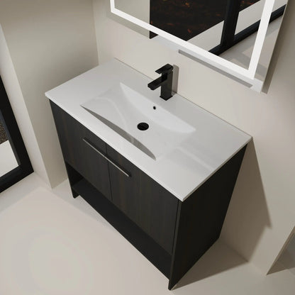 Modern Bathroom Vanity with Ceramic Sink