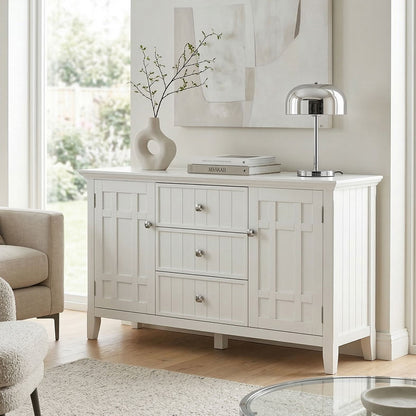 White sideboard buffet with adjustable storage, 54 in wide, by HouseOfZazla on Tampa Home & Garden Store