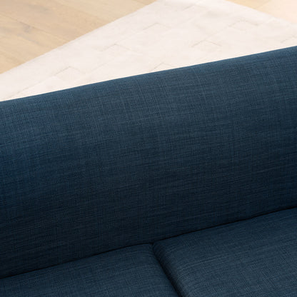 Oversized pet sofa in dark blue textured fabric by HouseOfZazla for medium and large dogs on Tampa Home & Garden Store