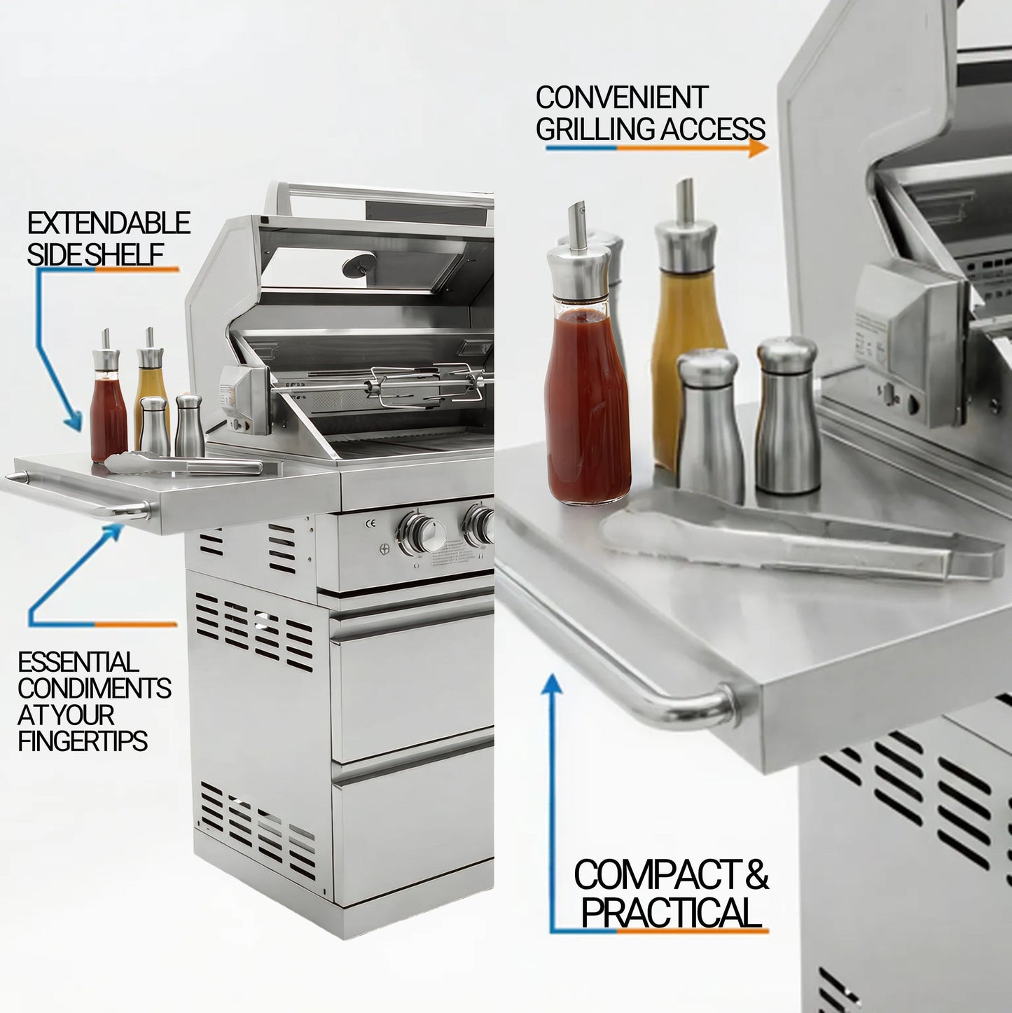 Deluxe 6 Burner Stainless Steel Outdoor Grill