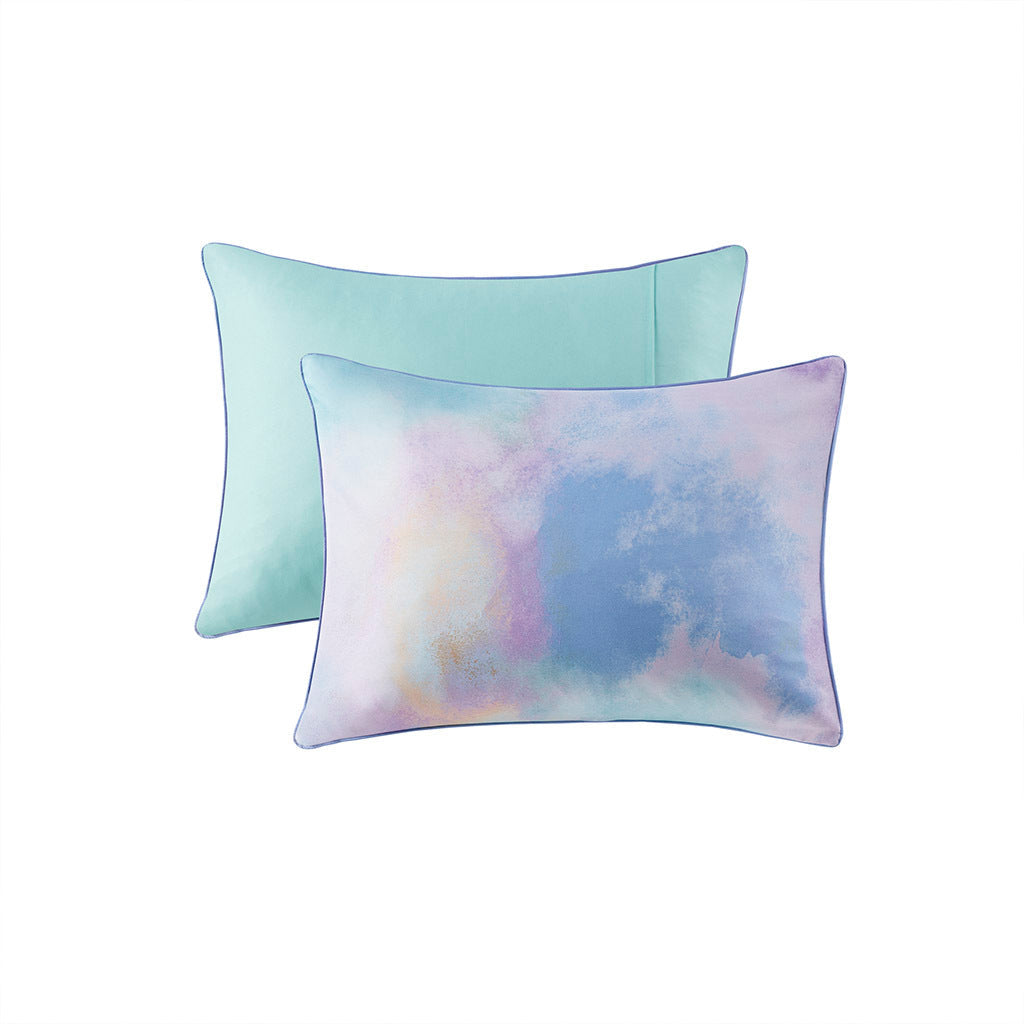 Twin Watercolor Tie Dye Comforter Set and Pillow