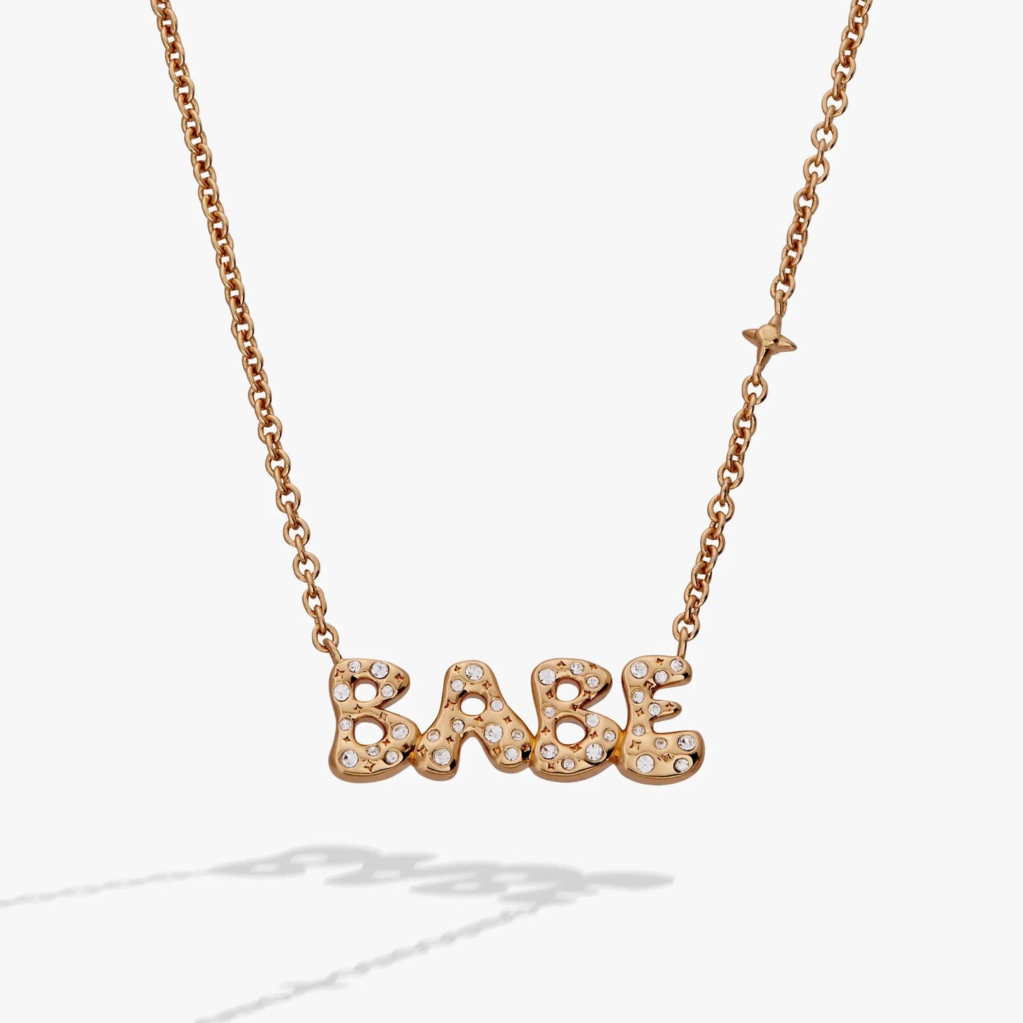 Babe Bubble Crystal Pendant Necklace Star Charm