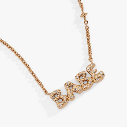 Babe Bubble Crystal Pendant Necklace Star Charm