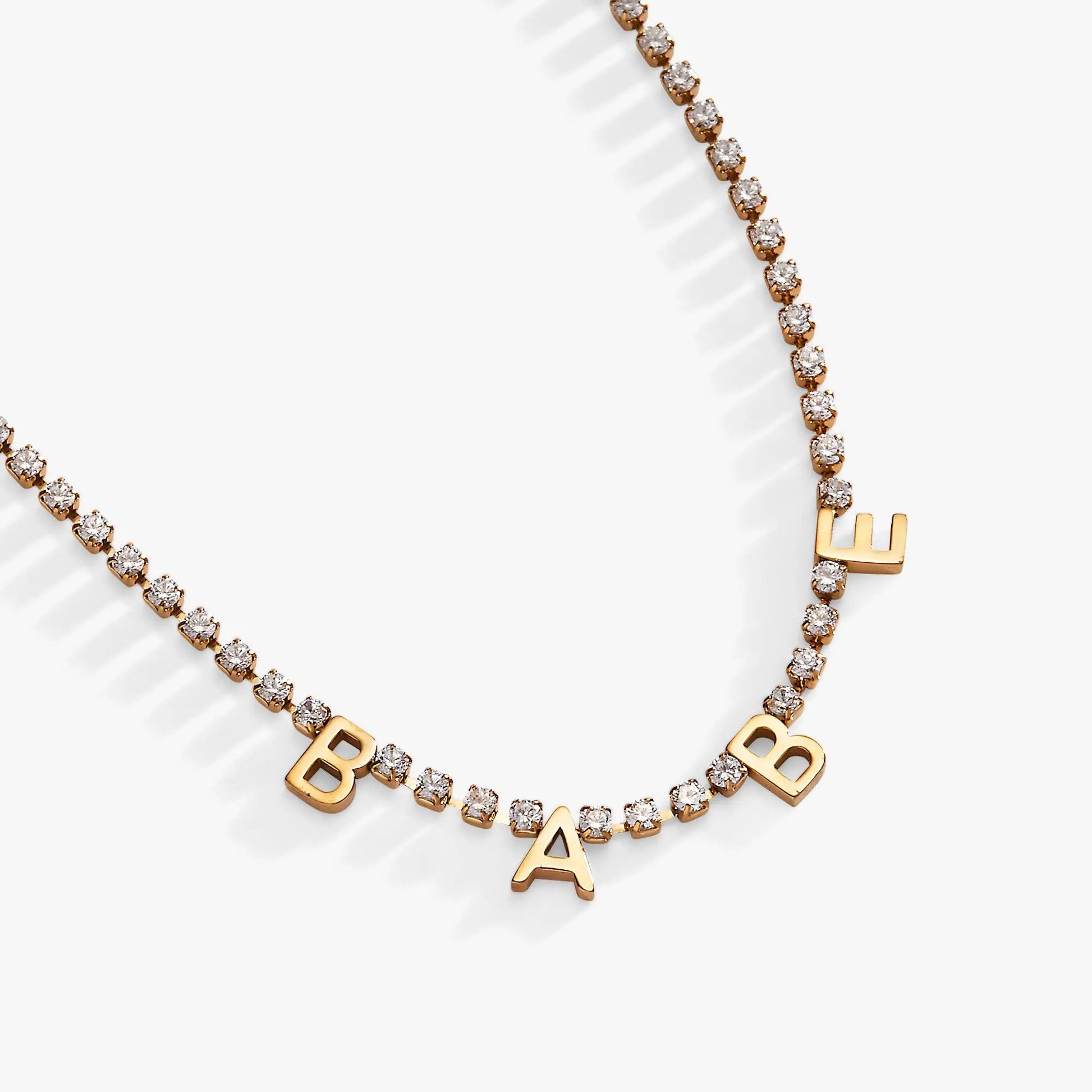 Babe crystal tennis necklace in gold-tone with clear stones by Alex and Ani on Tampa Home & Garden Store