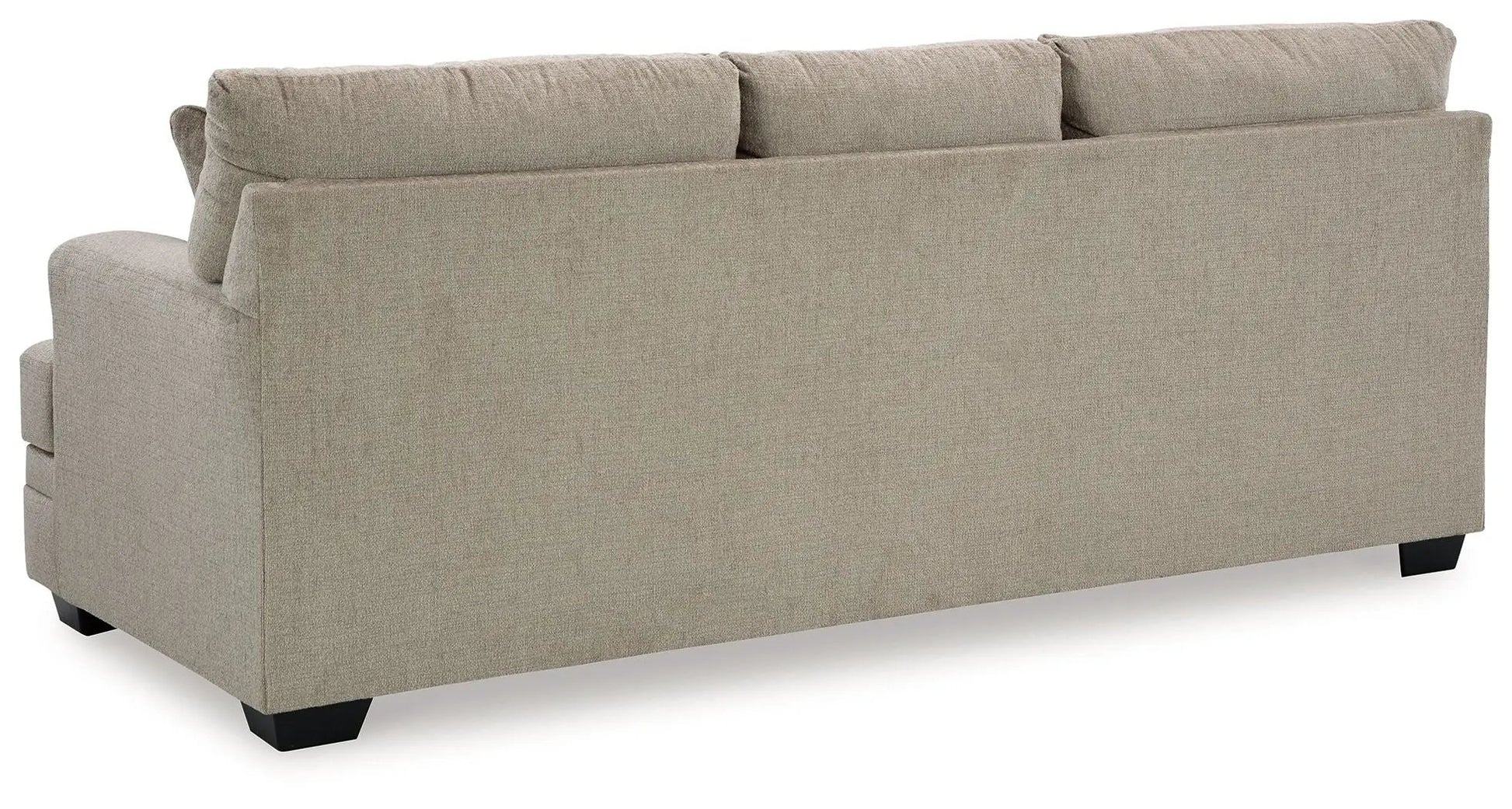 Stonemeade beige fabric 3 Piece Living Room Set sofa with back cushions and black legs on Tampa Home & Garden Store