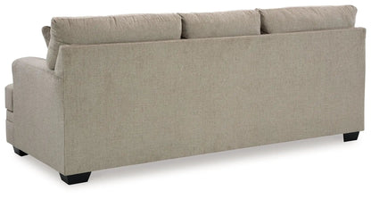 Stonemeade beige fabric 3 Piece Living Room Set sofa with back cushions and black legs on Tampa Home & Garden Store
