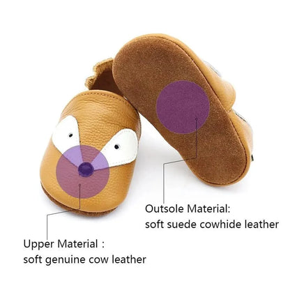 Baby leather booties pair by Stevvex with soft leather upper and suede outsole on Tampa Home & Garden Store