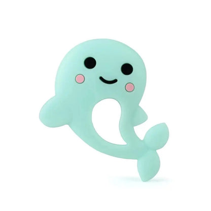 Stevvex baby silicone teether whale mint green BPA free teething toy on Tampa Home & Garden Store