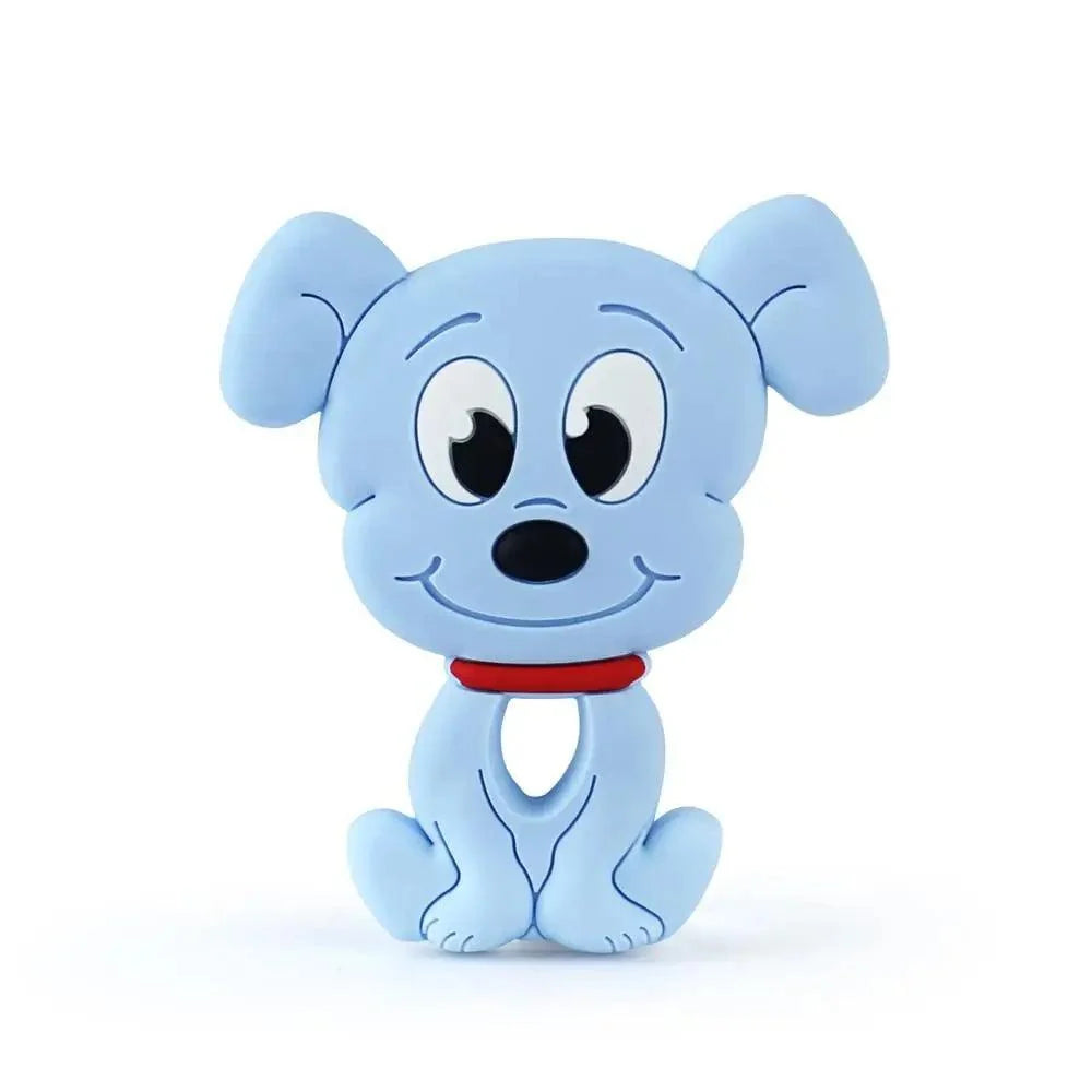 Stevvex blue silicone teether dog figure BPA free baby teether on Tampa Home & Garden Store
