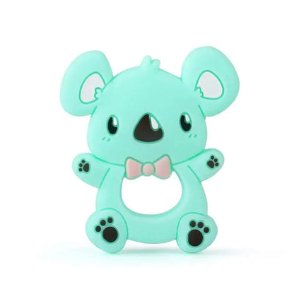 Koala silicone teether mint teal by Stevvex with bow tie BPA free on Tampa Home & Garden Store