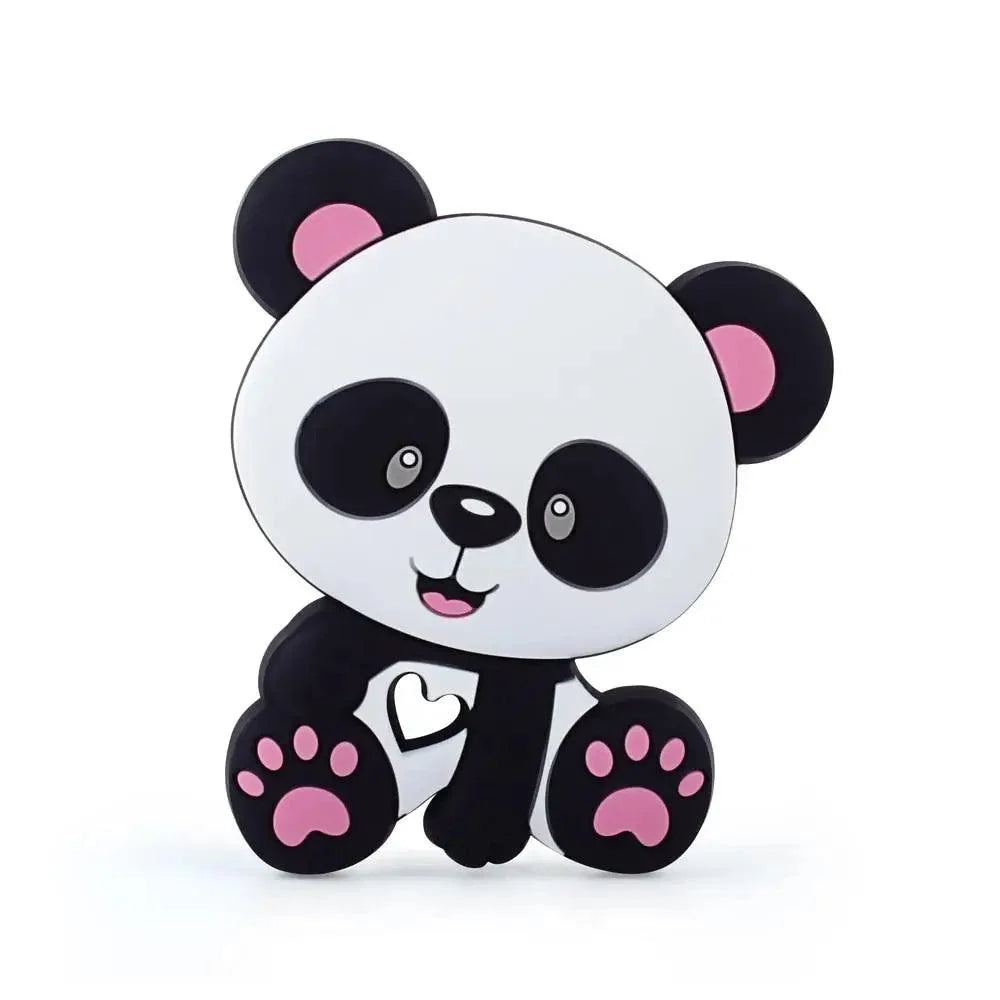 Panda silicone teether baby teething toy with pink paw pads BPA free on Tampa Home & Garden Store