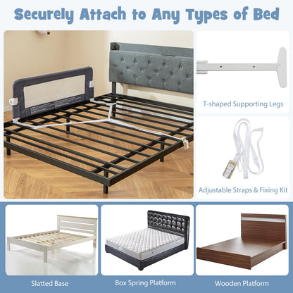 Foldable Bed Rail Swing Down Baby Bed Guard Rail