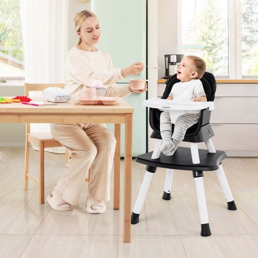 6-in-1 Convertible Baby High Chair with Adjustable Removable Tray - Tampa Home & Garden Store
