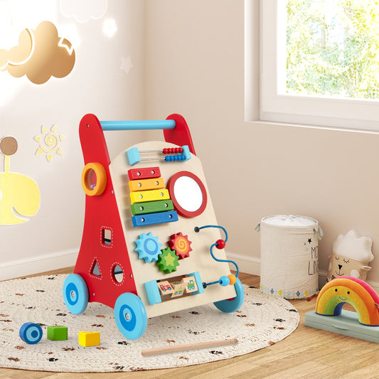 Baby Push Walker with Handle and Wheels for Boys & Girls 3+ Years Old-Muticolor - Tampa Home & Garden Store