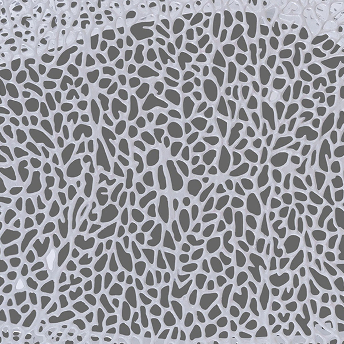 Oval coffee table surface in gray terrazzo-style pattern on Tampa Home & Garden Store