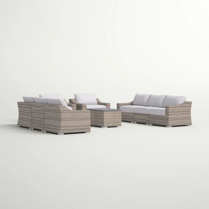 Durable Aluminum Wicker Sofa and Cushions