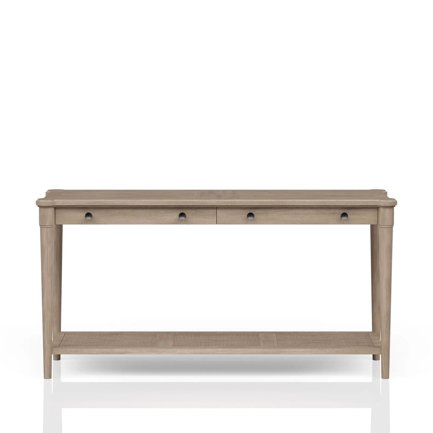 Sofa Table in Sand Finish with Two Drawers