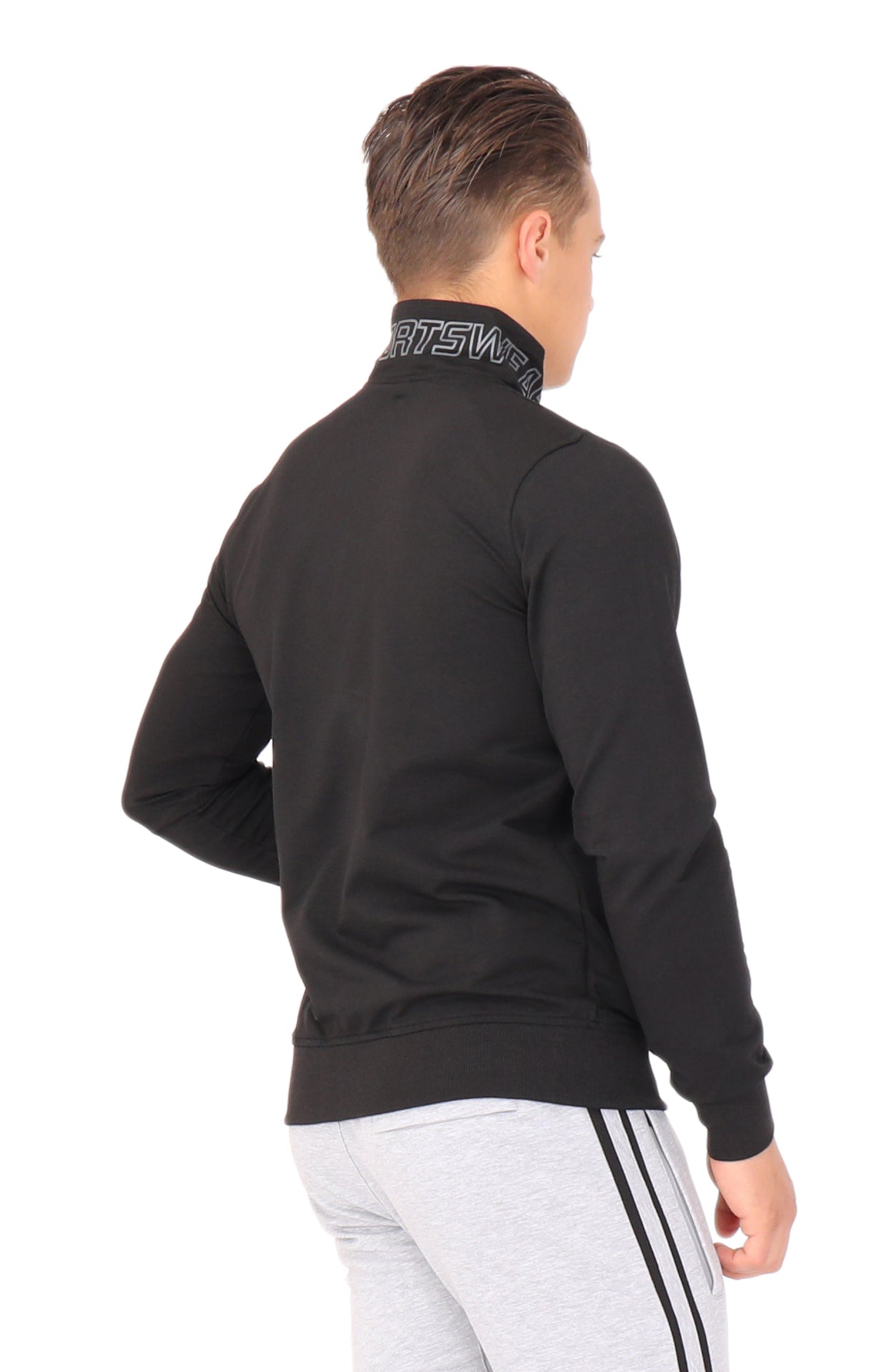Full Zip Cotton Blend Sweatshirt For Men
