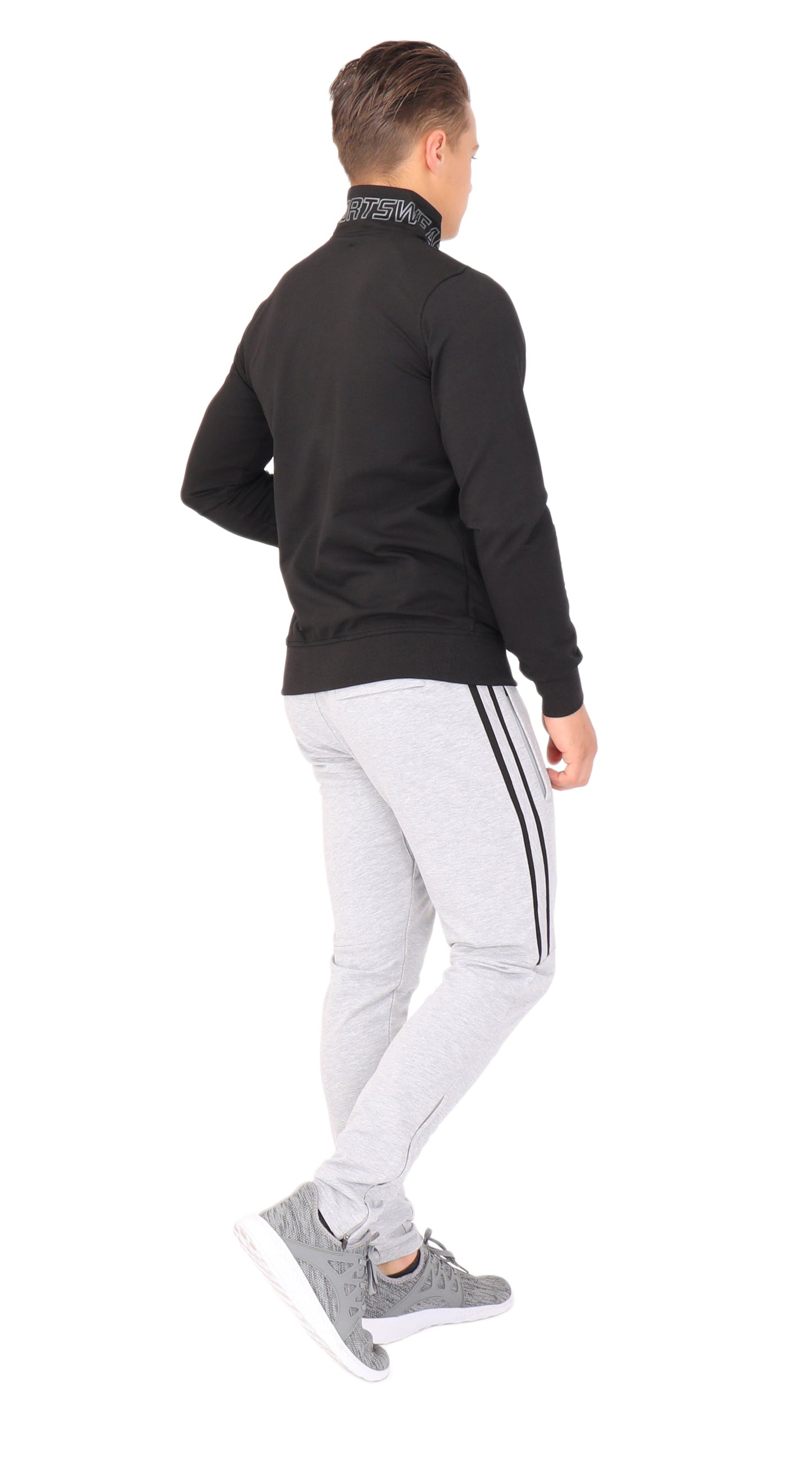 Full Zip Cotton Blend Sweatshirt For Men