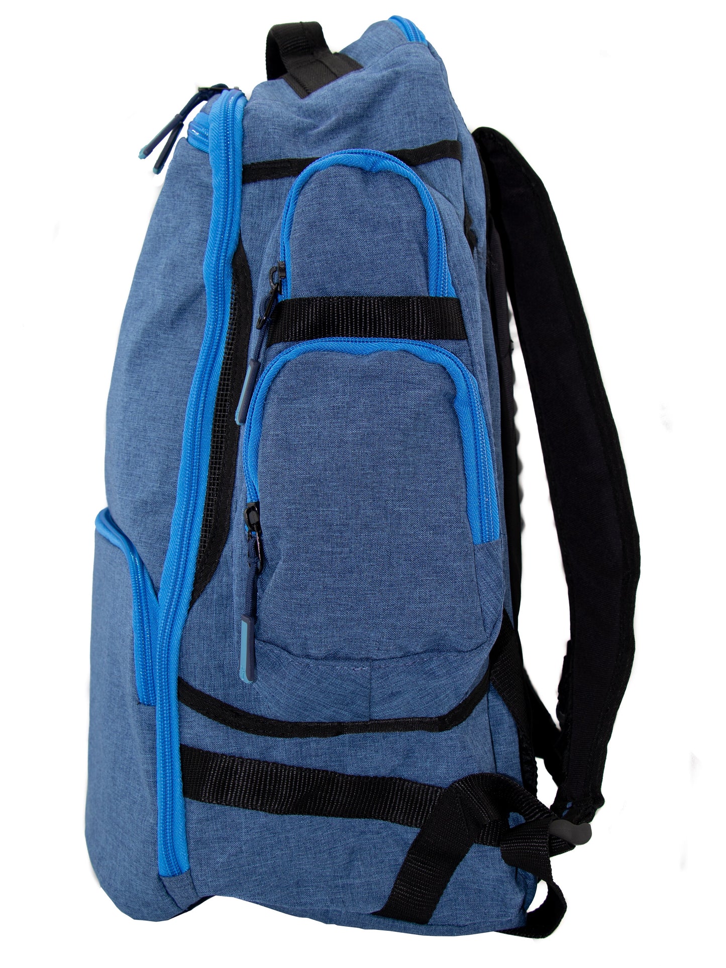 Day Trip Backpack blue fabric with blue zipper pockets and straps White Water Life on Tampa Home & Garden Store