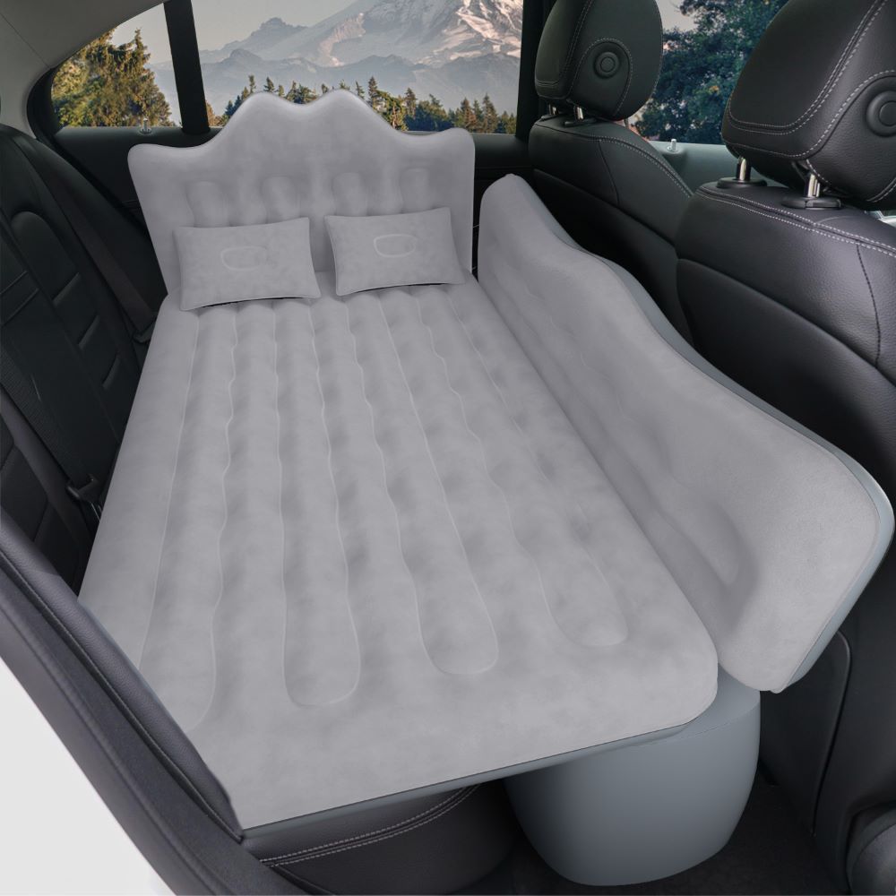 Umbrauto car air mattress 29.53in wide with pump and pillows, gray backseat camping bed on Tampa Home & Garden Store