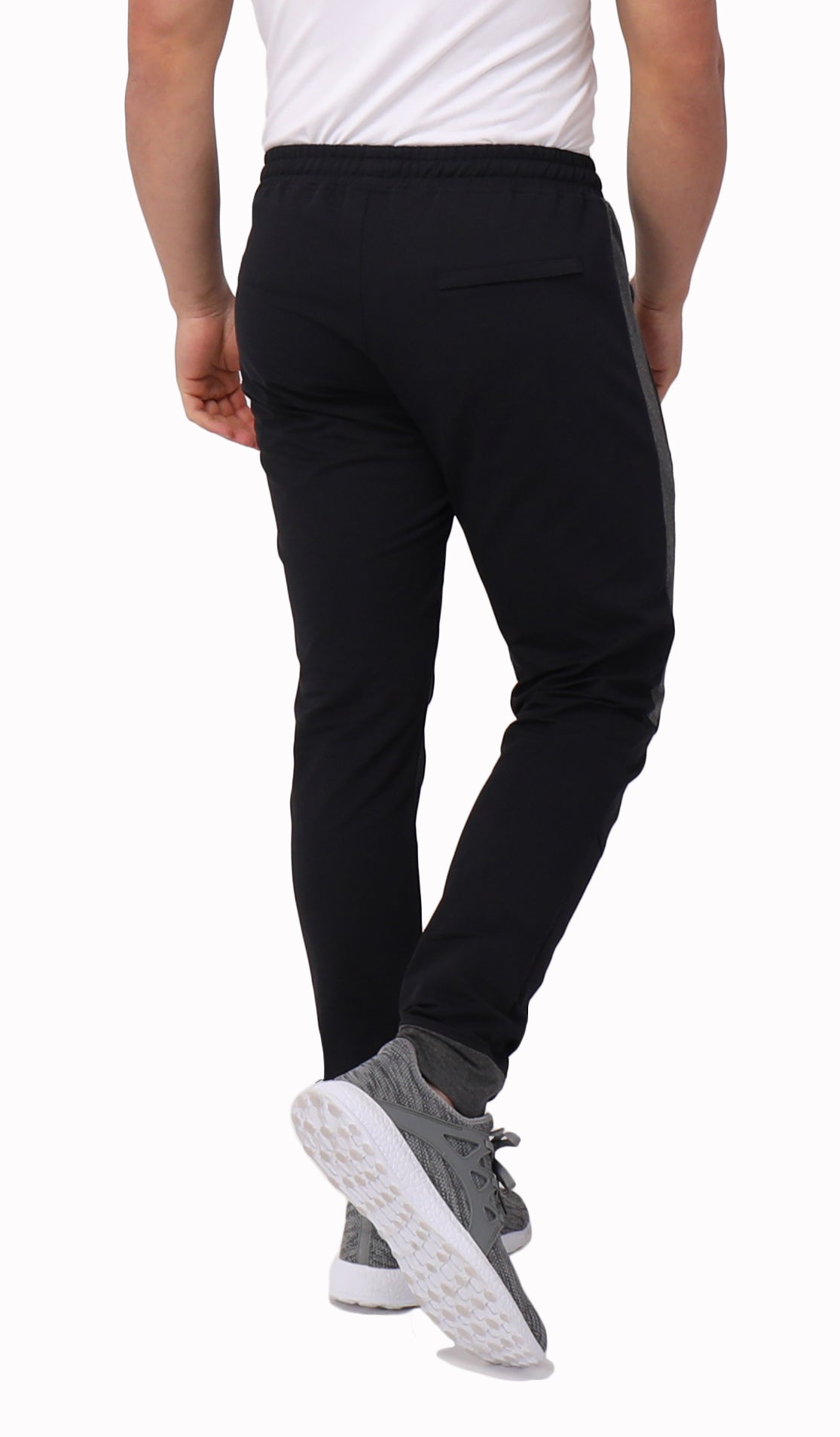 Infinite Flex Jogger Tall Fit men's joggers by SCR Sportswear, black with rear welt pocket on Tampa Home & Garden Store