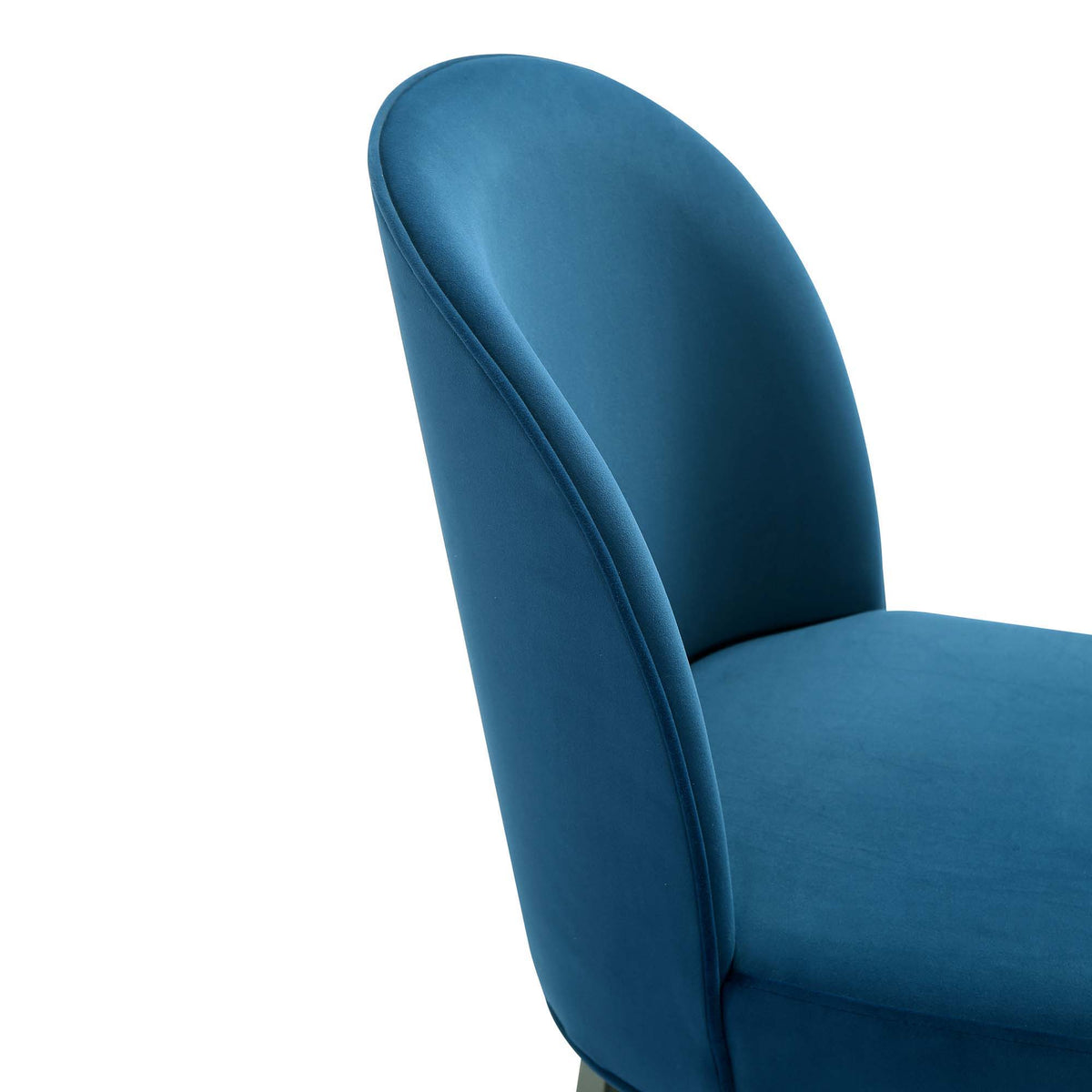 Dining chair set of 2 with blue velvet upholstery and beech wood frame on Tampa Home & Garden Store