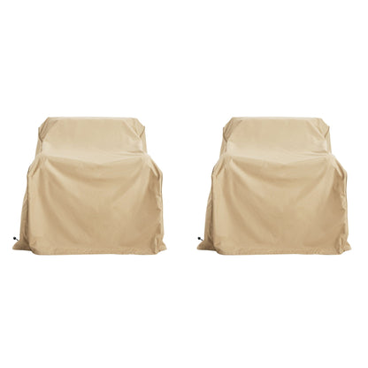 Shield Outdoor Patio Club Chair Cover beige for 2 by HouseOfZazla on Tampa Home & Garden Store