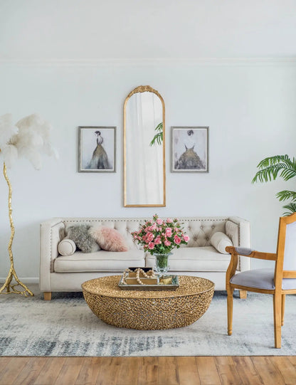 Wood Floor Mirror and Full Body Makeup Mirror