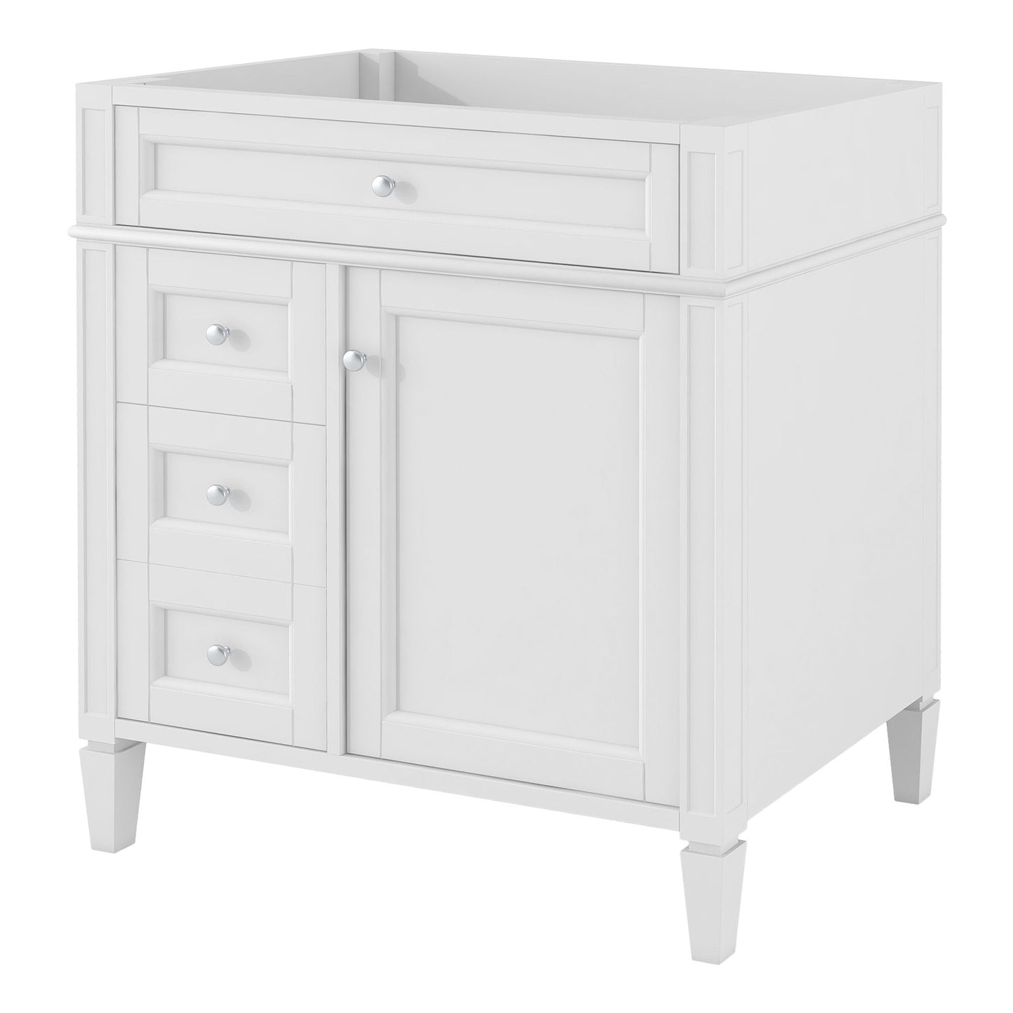 Solid Wood Bathroom Vanity and Two Drawers