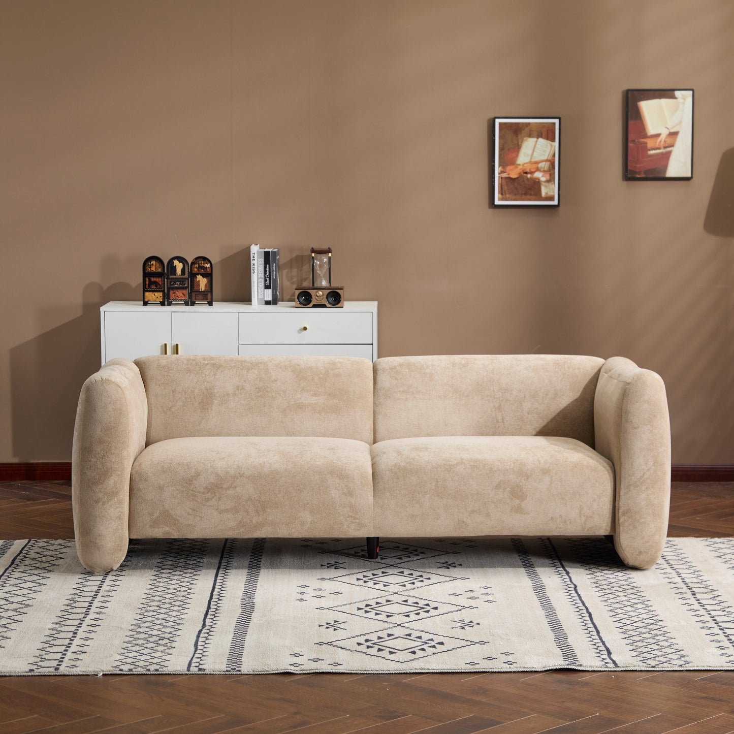The Wave Velvet Sofa And High Back Support