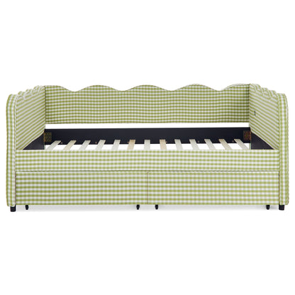 Gingham Daybed With Usb Port And The Wave Shape