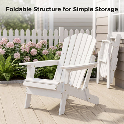 Oversize Wooden Folding Adirondack Patio Chair