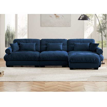 Oversized Modular Sofa with Movable Ottoman