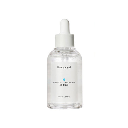 Baegayul Moisture Balancing Serum bottle with white dropper cap, clear glass 50ml on Tampa Home & Garden Store