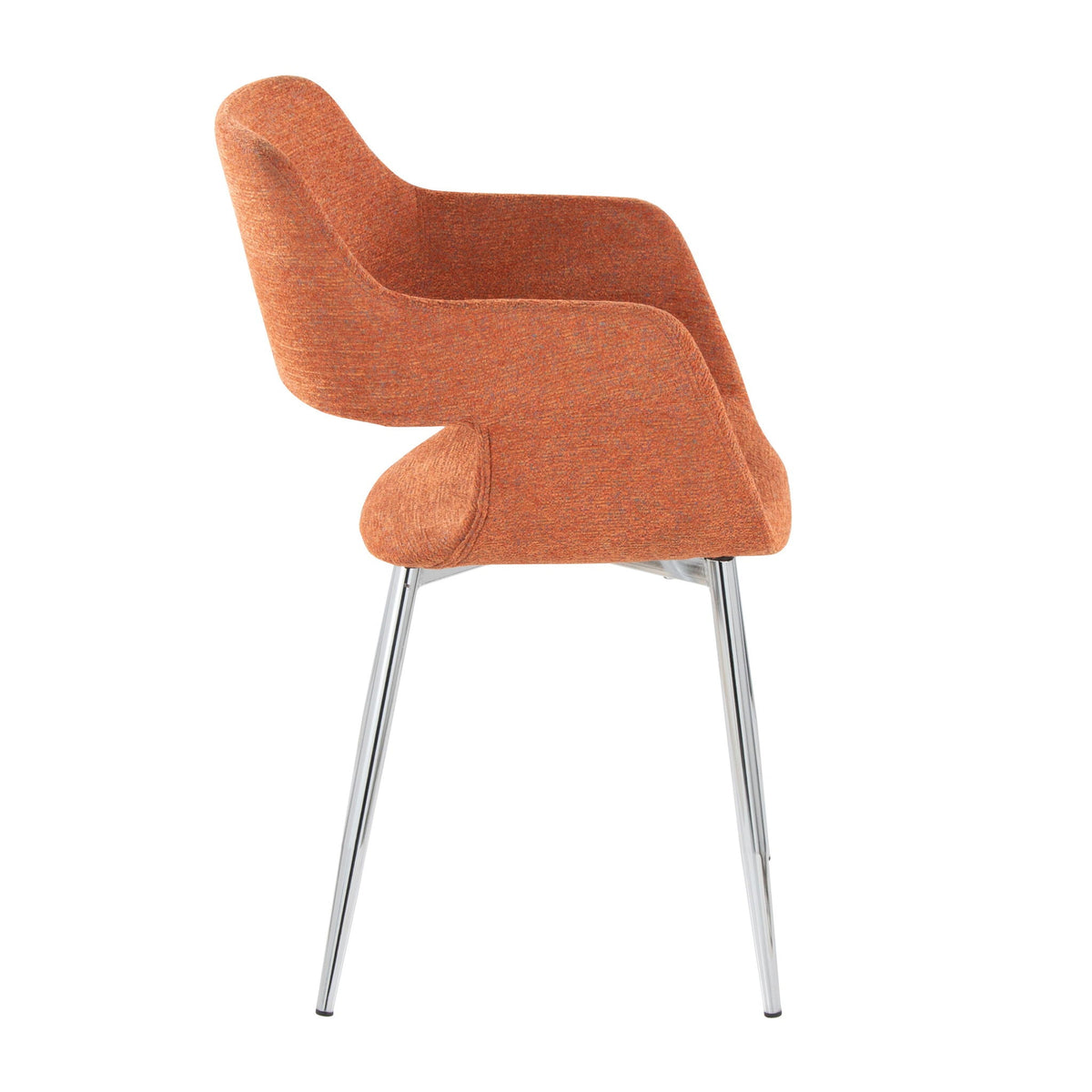 Contemporary dining chair set orange upholstery with metal legs HouseOfZazla kids furniture on Tampa Home & Garden Store