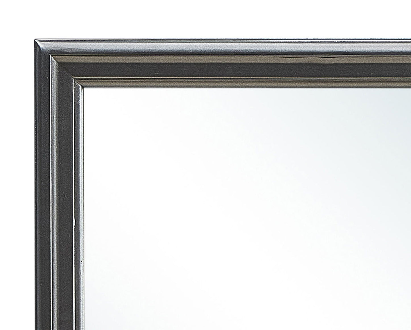 Traditional wall mirror with gunmetal frame and beveled edge on Tampa Home & Garden Store