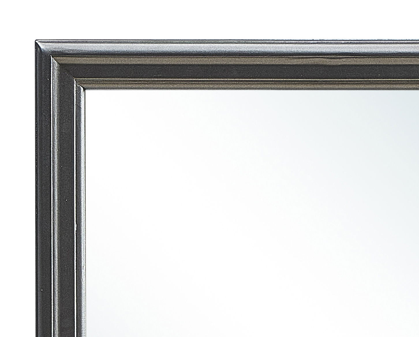 Traditional wall mirror with gunmetal frame and beveled edge on Tampa Home & Garden Store