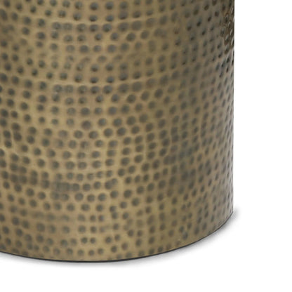 Corbin Hammered Metal Side Table for Living Room
