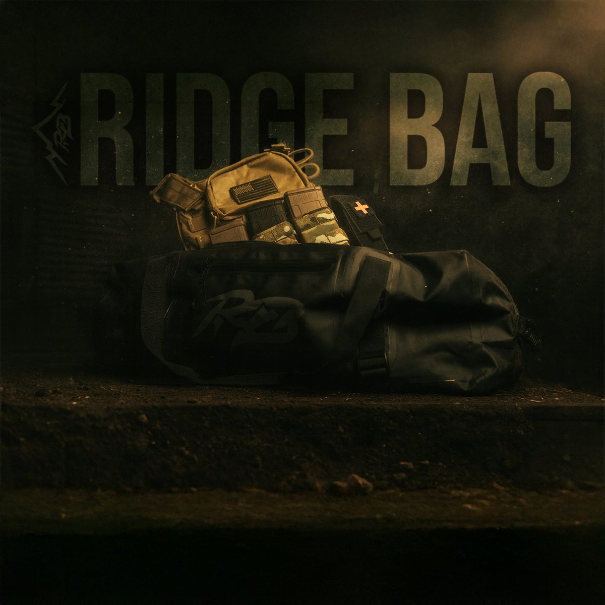 Ridge Bag Medium Outdoor Duffel tan tactical fabric with MOLLE pockets by Ridge Belts on Tampa Home & Garden Store