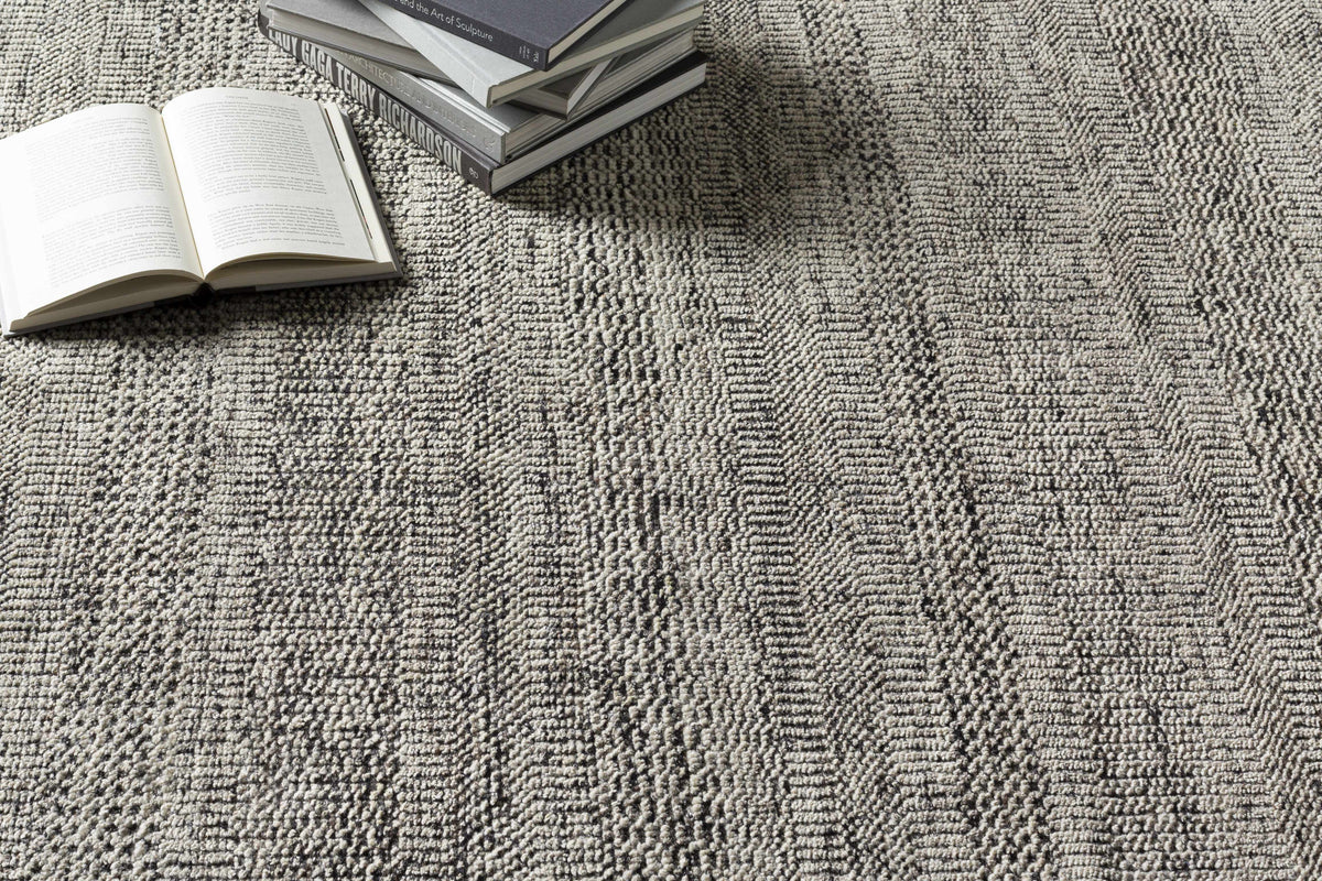 Balaclava Area Rug in gray textured loop pile by Boutique Rugs on Tampa Home & Garden Store
