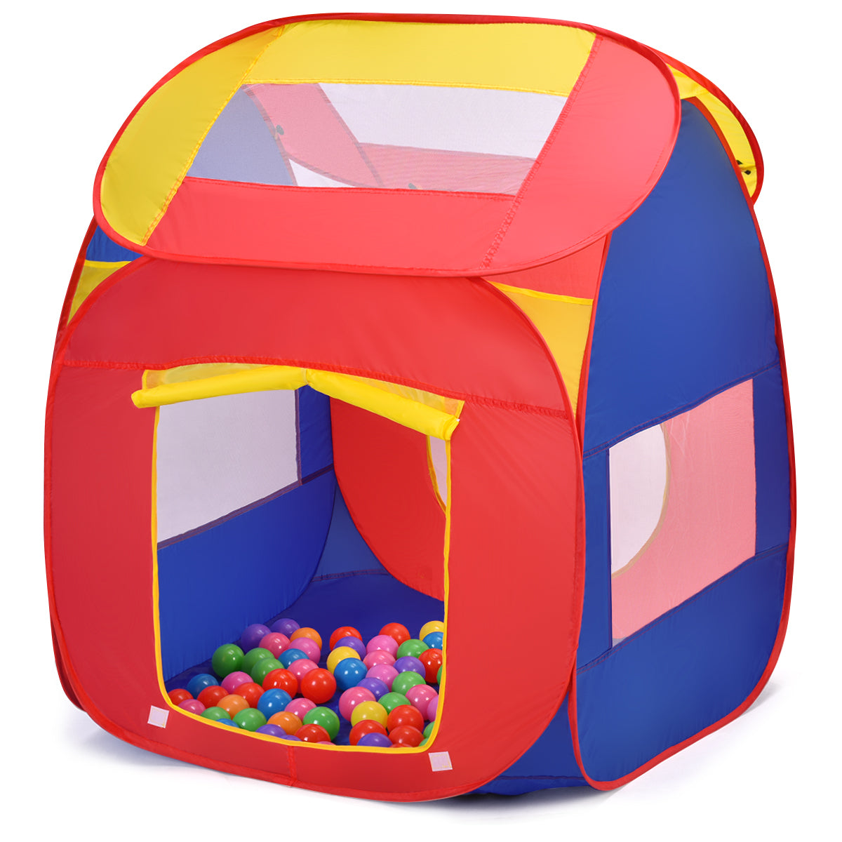 GemGear portable kid play house tent with 100 balls, red/yellow/blue panels and ball pit on Tampa Home & Garden Store