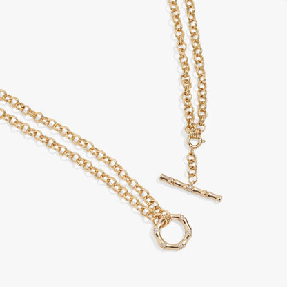 Bamboo Convertible Necklace or Bracelet gold-tone chain with bamboo links by ALEX AND ANI on Tampa Home & Garden Store