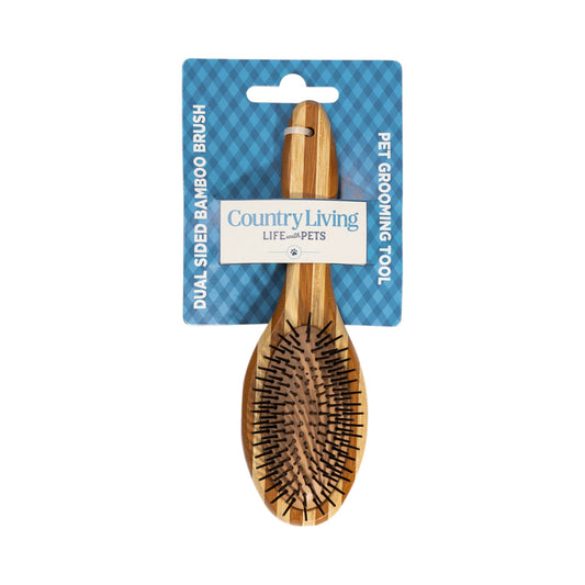 Country Living Dual-Sided Natural Wood Dog Brush - Ergonomic, Durable & Versatile - Tampa Home & Garden Store
