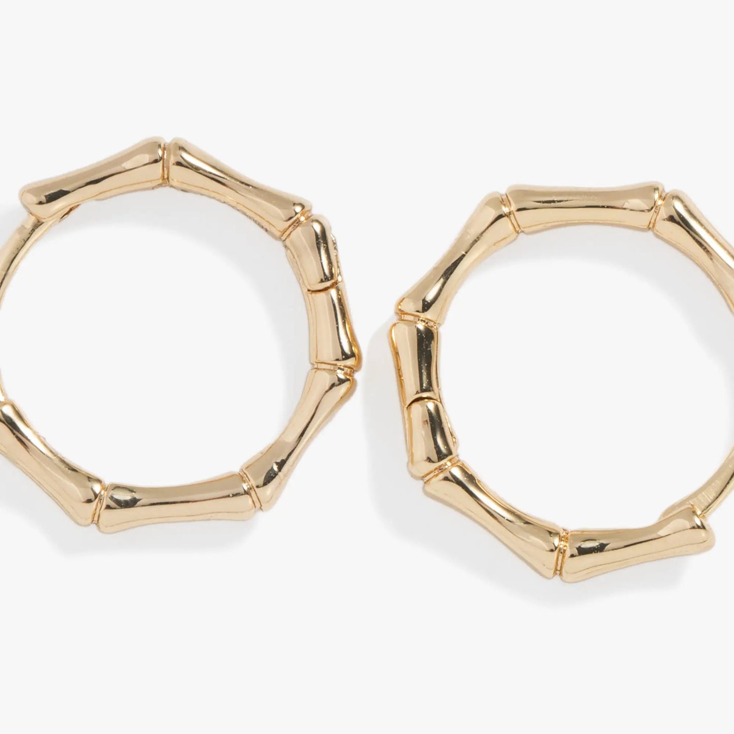 Bamboo Huggie earrings gold-tone bamboo segment hoops by ALEX AND ANI on Tampa Home & Garden Store