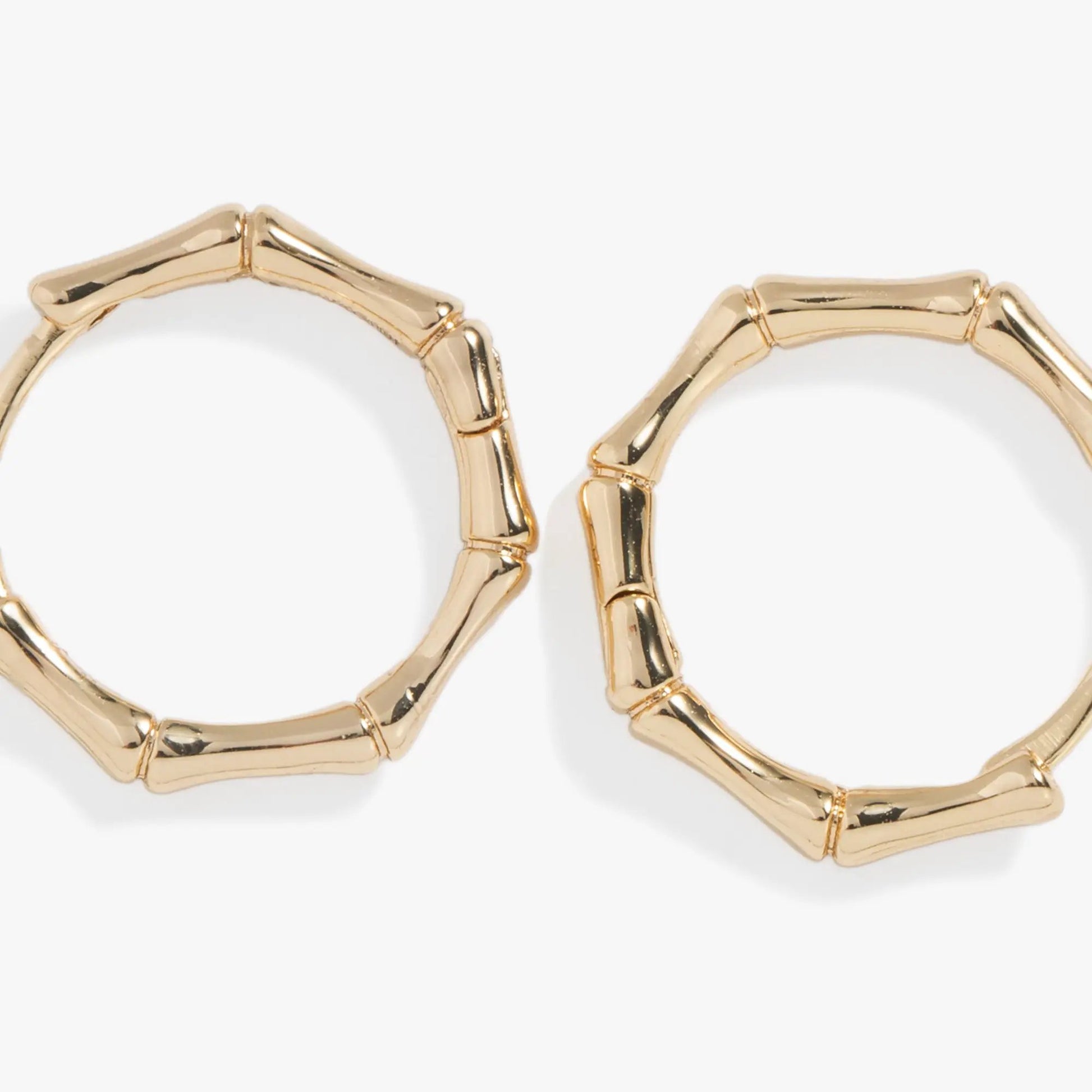 Bamboo Huggie earrings gold-tone bamboo segment hoops by ALEX AND ANI on Tampa Home & Garden Store