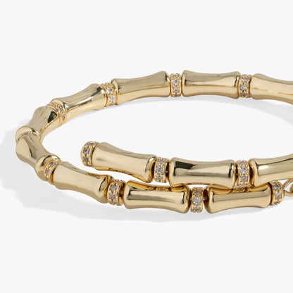 Bamboo Wrap Bracelet gold-tone with crystal-set accent links by ALEX AND ANI on Tampa Home & Garden Store