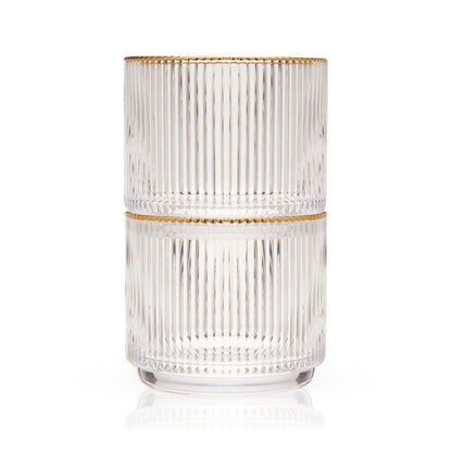 Meridian Crystal Lowball Tumblers Set of Two